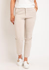 FREEQUENT Slim Leg Ankle Grazer Trousers, Stone