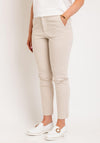 FREEQUENT Slim Leg Ankle Grazer Trousers, Stone