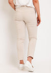 FREEQUENT Slim Leg Ankle Grazer Trousers, Stone