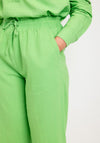 Freequent Lava Linen Cropped Trousers, Bud Green
