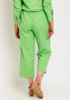 Freequent Lava Linen Cropped Trousers, Bud Green
