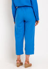 Freequent Lava Linen Cropped Trousers, Nebulas Blue
