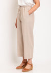 Freequent Lava Linen Cropped Trousers, Sand Melange