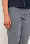 Freequent Rex Houndstooth Slim Leg Trousers, Navy