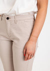 Freequent Rex Houndstooth Slim Leg Trousers, Taupe