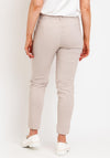 Freequent Rex Houndstooth Slim Leg Trousers, Taupe