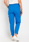 Freequent Lava Linen Cargo Trousers, Nebulas Blue