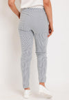 Freequent Rex Striped Skinny Trousers, Navy Blazer & Off White