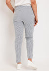 Freequent Rex Striped Skinny Trousers, Navy Blazer & Off White