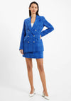 French Connection Azzurra Tweed Blazer, Light Blue Depths