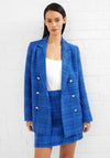 French Connection Azzurra Tweed Blazer, Light Blue Depths