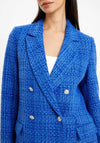 French Connection Azzurra Tweed Blazer, Light Blue Depths