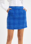 French Connection Azzurra Tweed Mini Skirt, Light Blue Depths