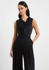 French Connection Harlow Satin Sleeveless Jumpsuit, Blackout