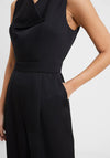 French Connection Harlow Satin Sleeveless Jumpsuit, Blackout