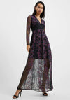 French Connection Emilia Embroidered Max Dress, Blackout