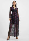 French Connection Emilia Embroidered Max Dress, Blackout