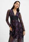 French Connection Emilia Embroidered Max Dress, Blackout
