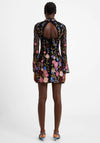 French Connection Astrida Floral Embellished Mini Dress, Black Multi