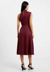 French Connection Aba Eco Satin Midi Dress, Chocolate Truffle
