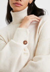 French Connection Kezia Roll Neck Jumper, Classic Cream