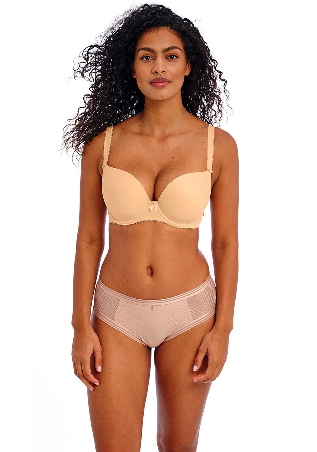 Freya Deco Moulded Plunge Bra, Nude