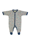 FS Baby Boy Dino Print Long Sleeve Babygrow, Grey
