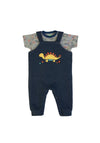 FS Baby Boy Dino Dungaree and Tee Set, Grey