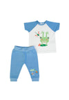 FS Baby Boy Frog Tee and Jogger Set, Blue