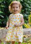 FS Baby Girl Floral Sleeveless Dress, Yellow