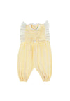 FS Baby Girl Stripe Sleeveless Romper, Yellow