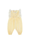 FS Baby Girl Stripe Sleeveless Romper, Yellow