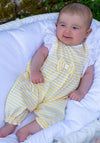 FS Baby Girl Stripe Sleeveless Romper, Yellow