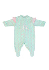 FS Baby Girl Sweet Bunnies Long Sleeve Babygrow, Mint