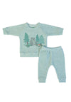 FS Baby Boy Forest Bear Knit 2 Piece Set, Green