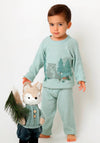 FS Baby Boy Forest Bear Knit 2 Piece Set, Green