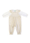 FS Baby Girl Glitter Dungaree and Top Set, Gold