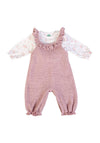 FS Baby Girl Knit Romper and Top Set, Pink