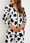Serafina Collection Animal Print Pyjama Set, White and Black