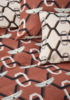 Furn Avalon Geometric Duvet Cover Set, Brick