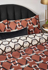 Furn Avalon Geometric Duvet Cover Set, Brick