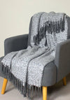 Furn Weaver Herringbone Medium Tassle Throw, Grey