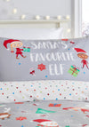 Fusion Elf and Santa Duvet Cover set, Grey