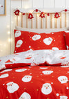 Fusion Happy Santa Print Duvet Cover Set, Red