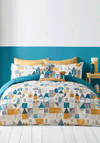 Fusion Nordica Printed Duvet Cover Set, Teal