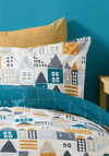 Fusion Nordica Printed Duvet Cover Set, Teal