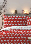 Fusion Geo Robin Printed Duvet Cover Set, Red