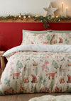 Fusion Christmas Woodland Animals Duvet Cover Set, Cream Multi