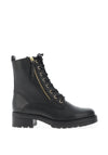 Gabor Comfort Leather Zip Military Boots, Black