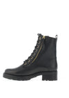 Gabor Comfort Leather Zip Military Boots, Black